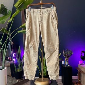 Uniqlo khaki slim joggers